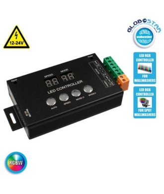GloboStar® 05035 LED RGB GENIUS DMX512 TTL Output Controller 12-24v για RGB Wall Washer και Digital Neon Strip